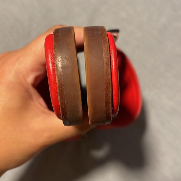 Tory Burch Red Sandals With Gold Logo